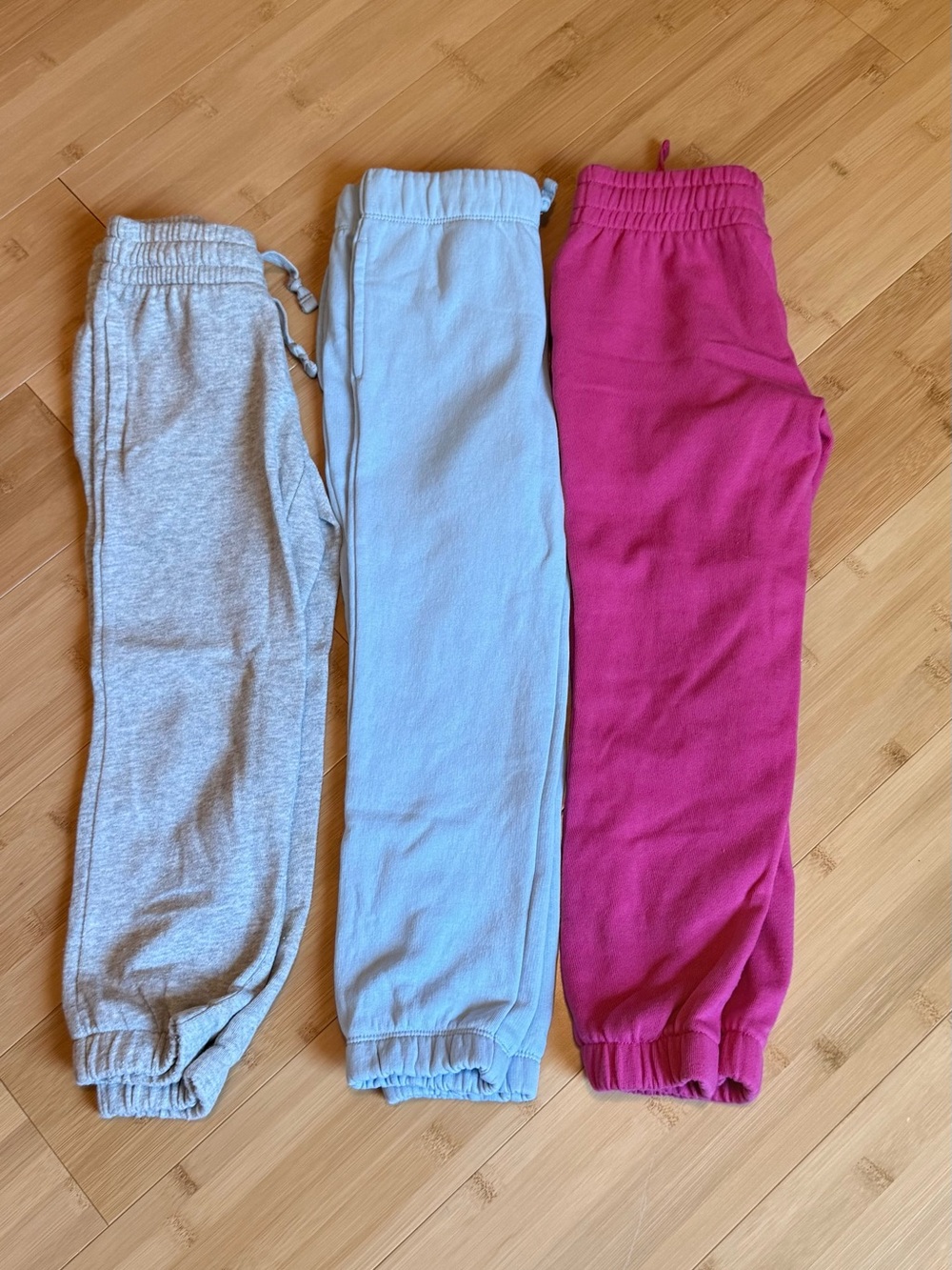 Athletic Works Kids Sweatpants in Gray, Light Blue & Hot Pink, size 6 X
